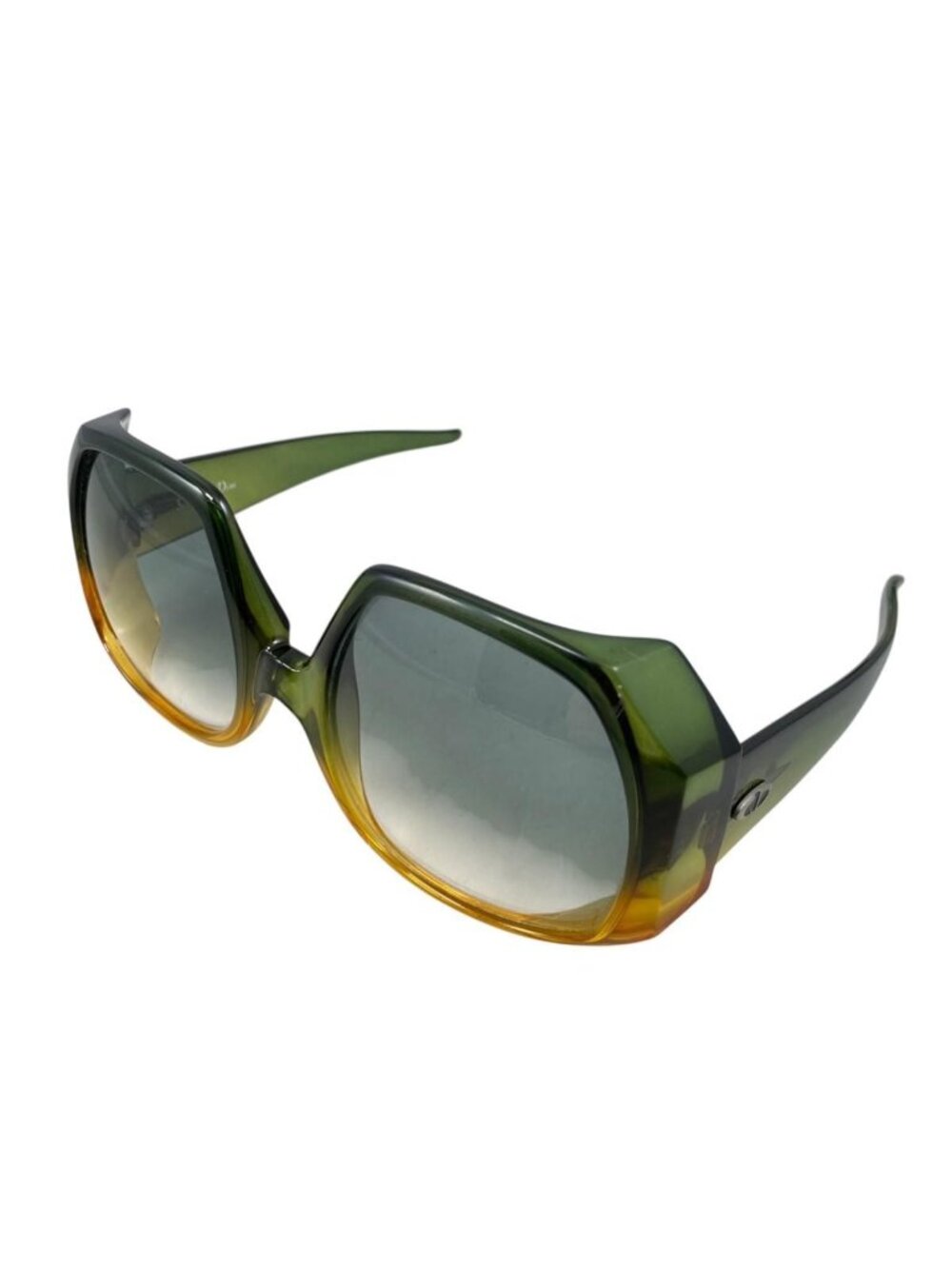 Dior Sunglasses Vintage Oversized Green Yellow Gradient Optil Eyewear